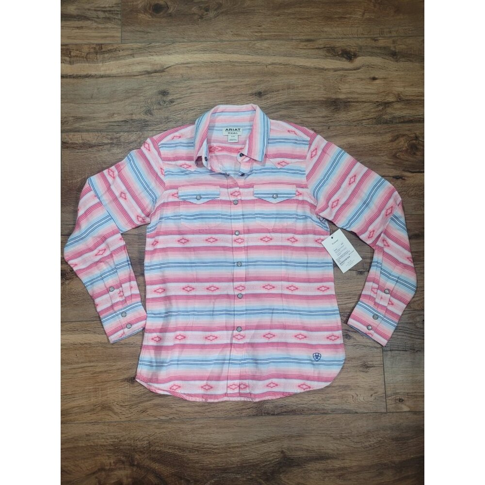 Ariat Shirt Women's Small Everyday Western Pearl Snap LS Soft Serape Aztec Top
